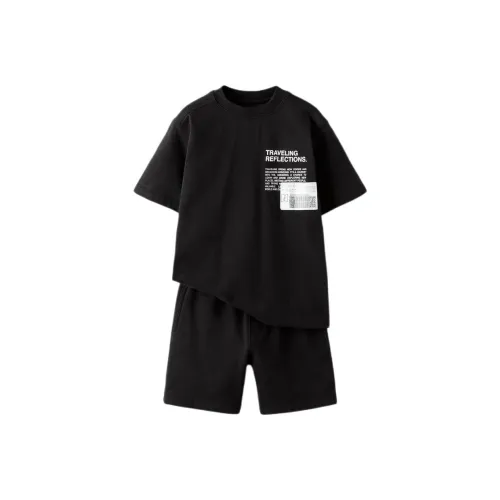 ZARA Повседневная спортивная одежда черный подростки