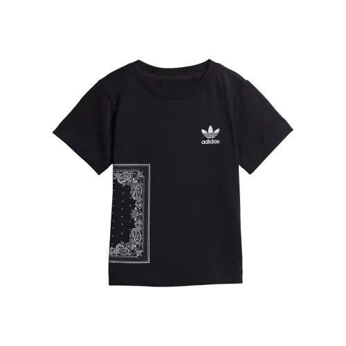 Adidas Originals T-Shirt Черный Белый Для Младенцев и Малышей