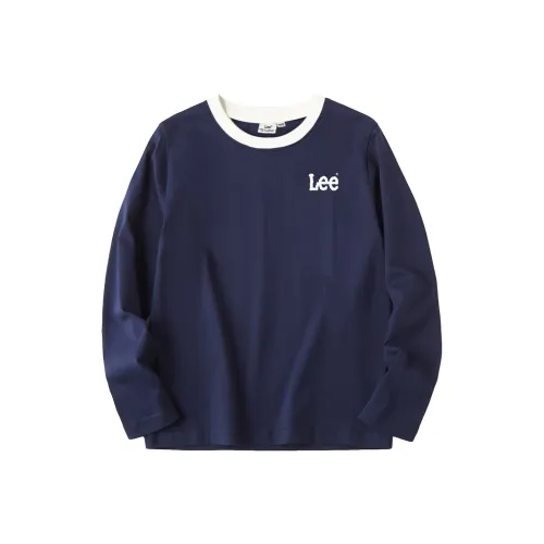 Lee Темно-синяя унисекс футболка
