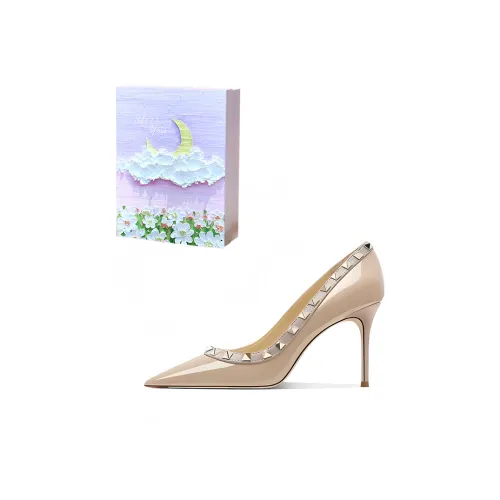 ROBINHOOD Фиолетовая луна Галактический Коробка Узкий каблук Высокие каблуки Женские