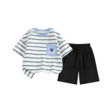 Синий/Круг Смайлик Карман K-Черный/Однотонный