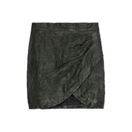 Zadig Voltaire Кожаные короткие юбки Женские Зеленый