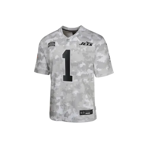 nike Dri FitNFL Ahmad Соус Gardner New York Jets Salute To Service T-рубашка Зеленый камуфляж Подростки