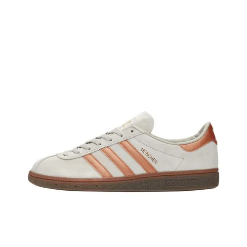 Adidas Originals Munchen Slip Resistant Abrasion Resistant Низкие Кроссовки для скейтбординга Мужские Серый Белый