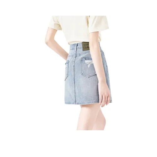 TOUCH Джинсовые короткие юбки Женские Светло-синие