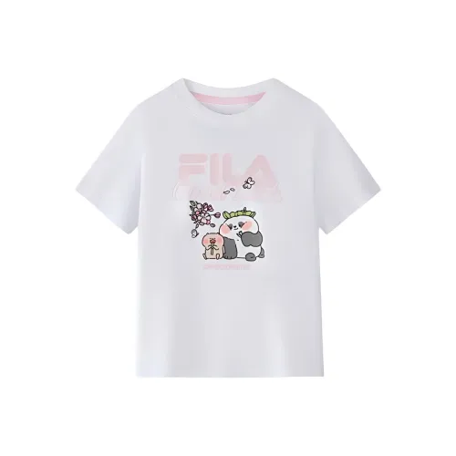 FILA KIDS x BAMBOOMATES Бамбук Forest Friends T-Shirt Стандартный Белый Детский