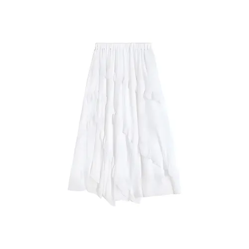 MISTVB Повседневный Длинный Юбка Женская Белая