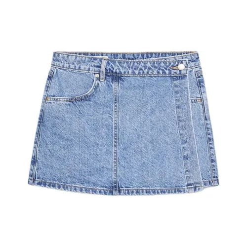 ZARA Средне-голубые женские джинсовые шорты