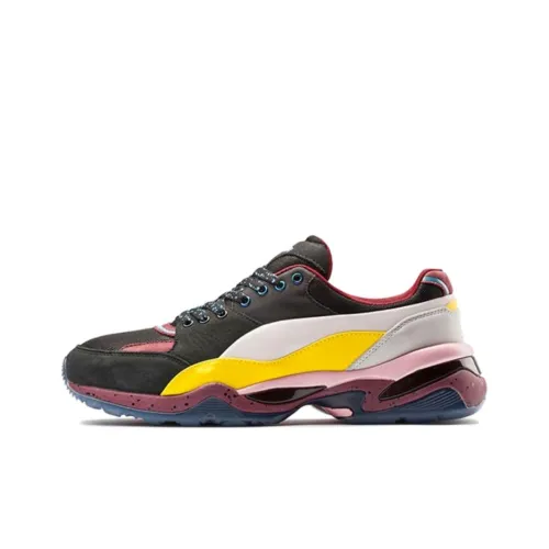 Alexander McQueen X PUMA Tech Runner Амортизация Износостойкий Низкий Топ Повседневная Обувь Унисекс Черный Желтый
