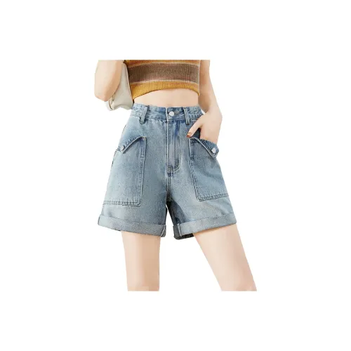 TOUCH Джинсовые шорты Женские Светло-синие