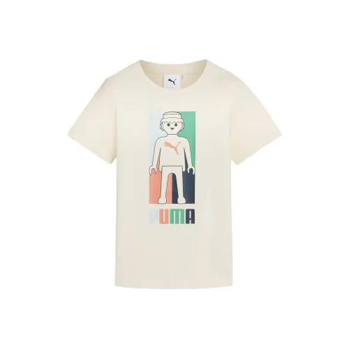 PUMA x PLAYMOBIL T-рубашка Бежево-желтая для детей 3-7 лет
