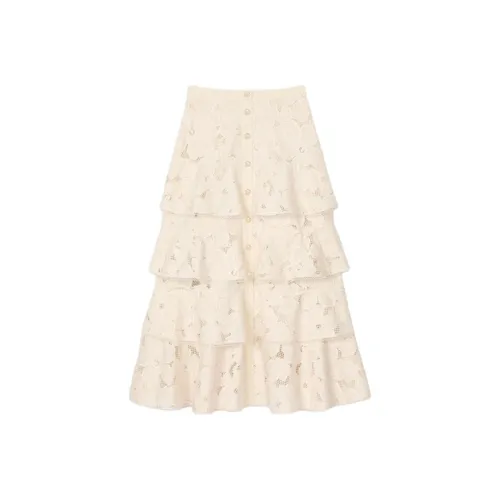 Sandro Повседневный Длинный Юбка Женская Светлый Умбра