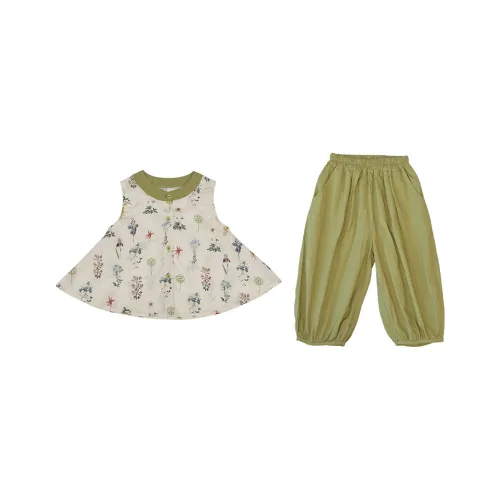 TONYBEAR Повседневная спортивная одежда 2 предмета набор зеленый для детей 3-7 лет