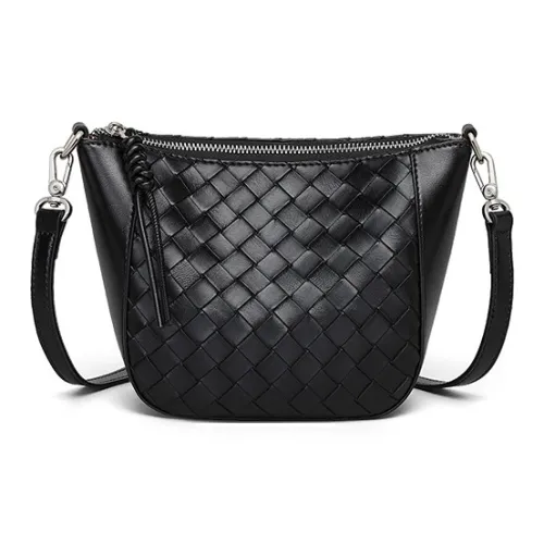 Bullrun Коровья кожа Сумка через плечо Стандартная Женская Черная