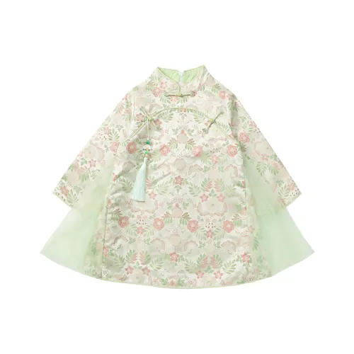 Jiao Ni Детский Чонсам Зеленый для детей 3-7 лет