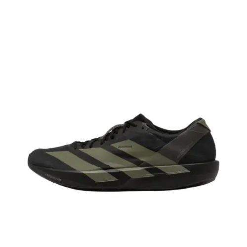Adidas Adizero Adios 9 Slip Устойчивый к истиранию Низкий Топ Повседневные Беговые кроссовки Мужские Черный Зеленый