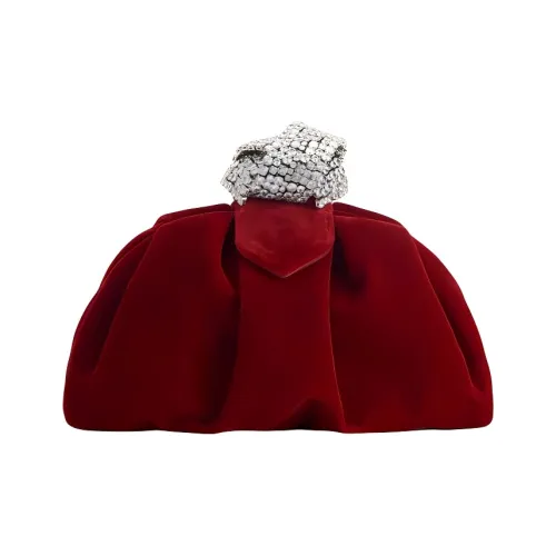 Giuseppe Zanotti GZ Клатч из велюра стандартный женский темно-красный