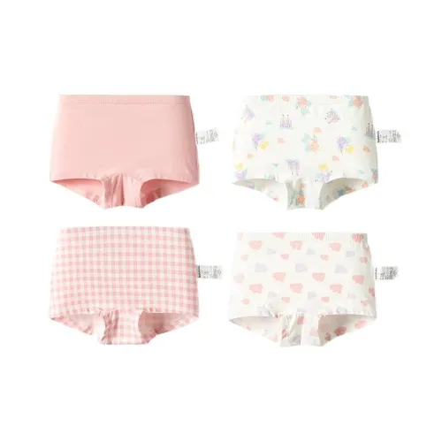 BALABALA SS25 Трусы 4 пачки Белый Красный Дети Возраст 3-7 лет