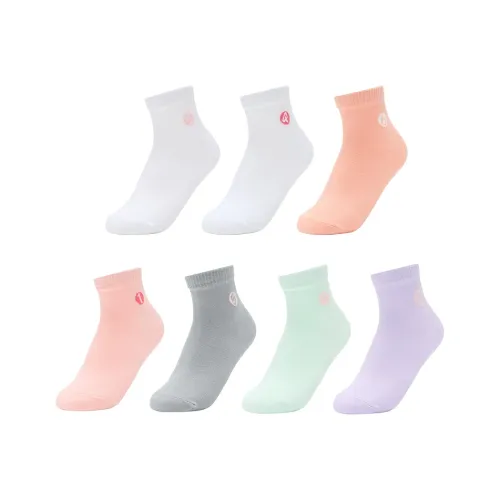 Antakids Розовый, Фиолетовый, Бело-розовый, Белый и красный, Серо-розовый, Оранжево-белый, Зеленый Kids Носки