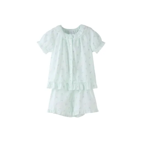 Annil Домашняя одежда Зеленый тон Цветочный дизайн Подростки