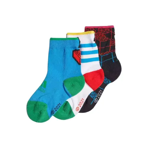 Adidas Носки 3 пачки многоцветные детские