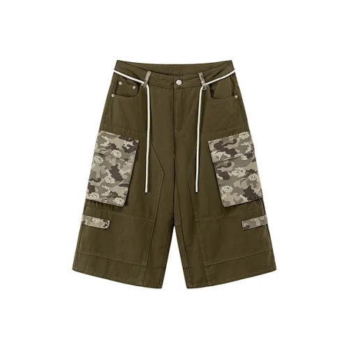 CHUU Горчичный зеленый Женские Повседневные шорты