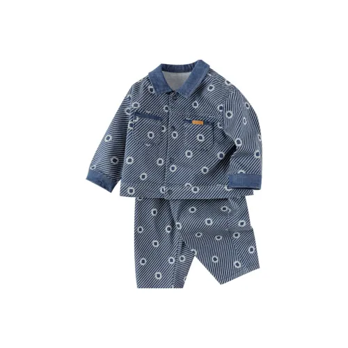 BALABALA Повседневная спортивная одежда Белый Синий Тон Младенец и малыш