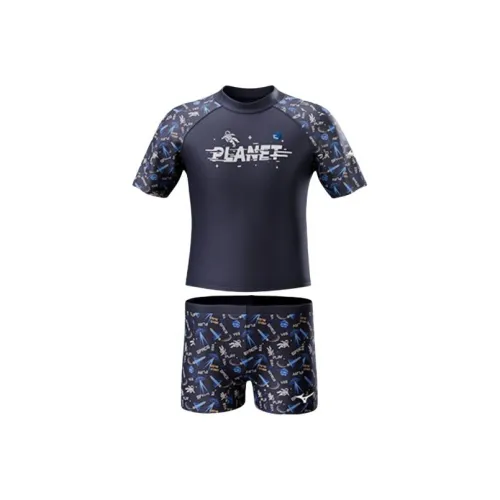 Mizuno Детский купальник 2 предмета комплект темно-синий для детей 3-7 лет