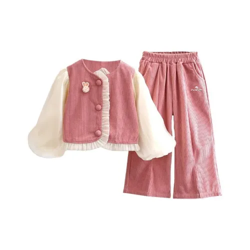 SNOOPY Повседневная спортивная одежда Розовая для детей 3-7 лет