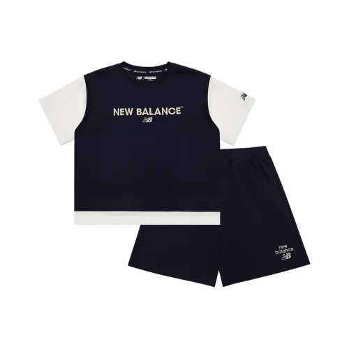 New Balance совместный бренд Повседневная спортивная одежда Темно-синий Синий Дети 3-7 лет