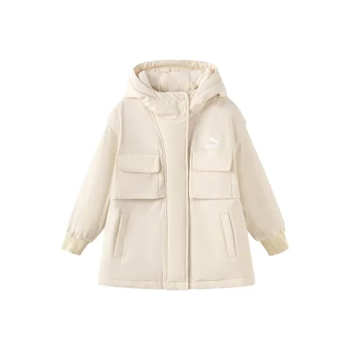 PUMA Хлопковый пуховик T7 Светлый хаки Для детей 3-7 лет