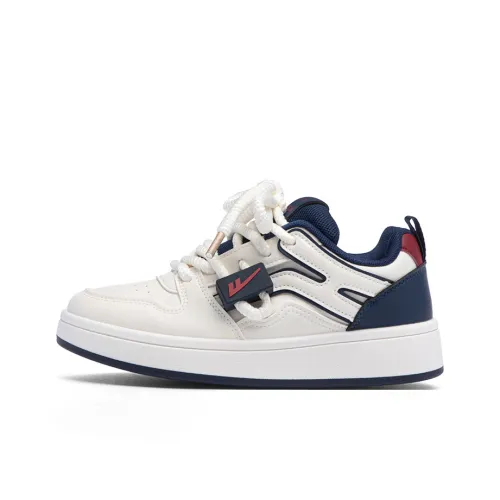 Warrior Balanced Легкий And Дышащий Низкий Топ Скейтборд Кроссовки Унисекс Бежевый Темно-Синий Красный