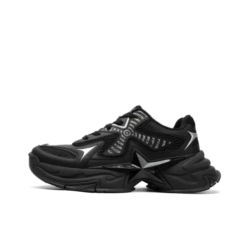 PENTAGONAL HEART Stepping Star Dream Series Противоскользящий устойчивый к истиранию низкий топ кроссовки с подошвой унисекс черный