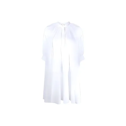 Alexander McQueen Белое Женское Короткое Платье с Рукавами