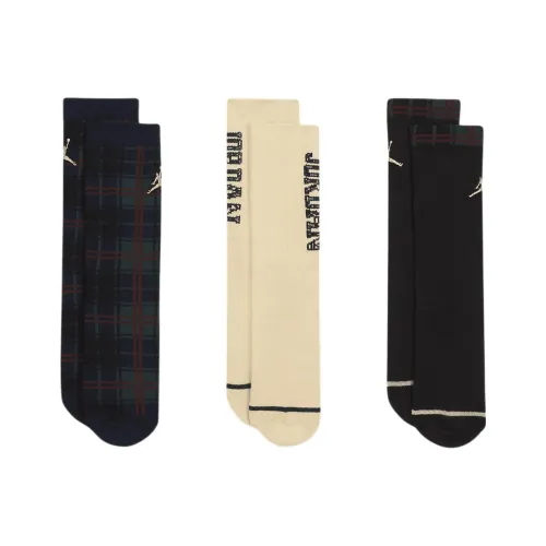 Jordan Apparel 3 упаковки носков для детей черный + бежевый + многоцветный