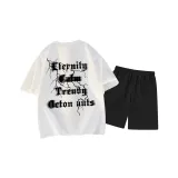 Белый топ, черный низ