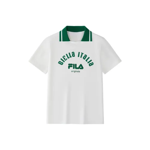 FILA KIDS Поло Стандартное Белое Детское