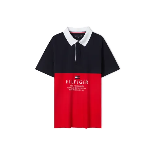 Tommy Hilfiger Поло Темно-синий Синий и Красный Многоцветный 001 Детский