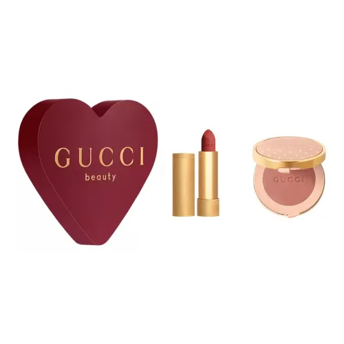 GUCCI Мягкий матовый Starlight Макияж Подарочный набор Легко смешивается Естественный Финиш Бархатный Помада 3,5г + Starlight Румяна 5,5г