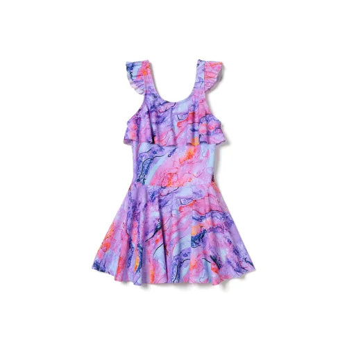 QIAODAN Детский купальник фиолетовый женский