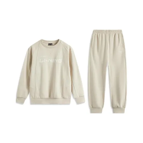 LINING YOUNG Повседневная спортивная одежда Sports Life Collection Овсяный серый Подростки