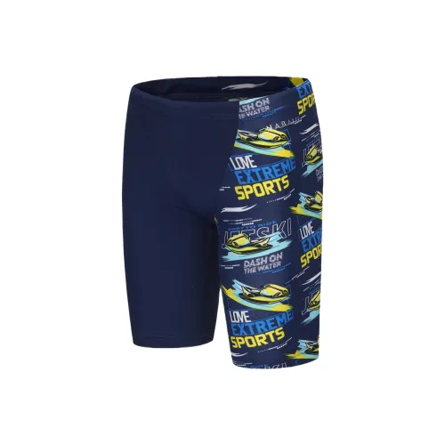 DECATHLON Детский купальник Jammer 500 Fitib HALF Speed Темно-синий Морской синий для детей 3-7 лет