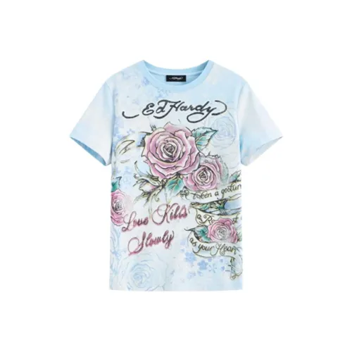 Ed Hardy Детский синий Женские футболки