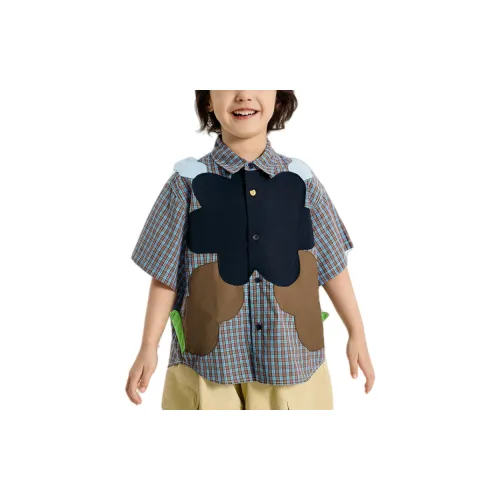 Woobaby Рубашка SS25 Кофе Tunes Цветочный Дети Возраст 3-7 лет