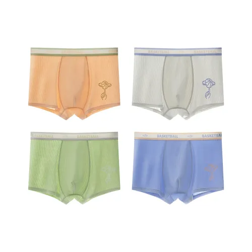 Marcolor Трусы 4 упаковки [Бежевый Желтый Синий Серый Зеленый] Подростки