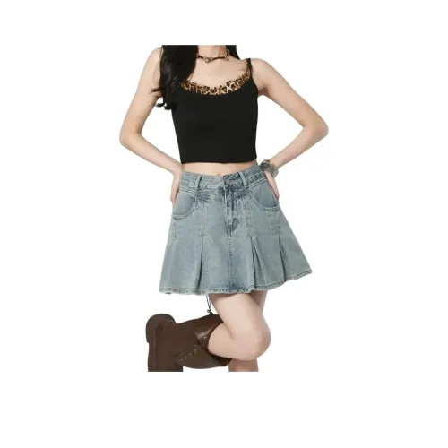 FOREVER 21 Джинсовые короткие юбки Женские