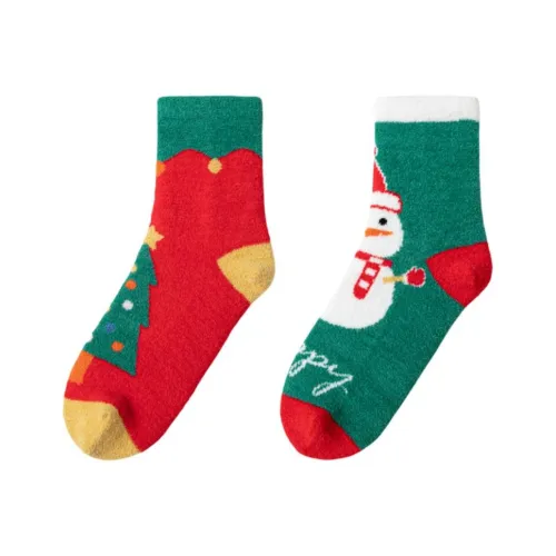 Balabala носки 1 упаковка вращение красный зеленый тон подростки