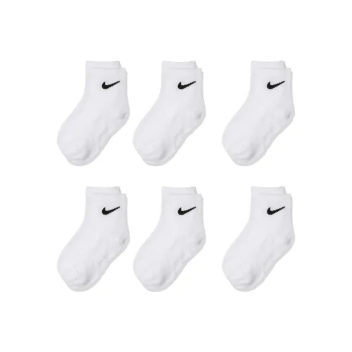 Nike одежда 6 пар Белые Kids носки