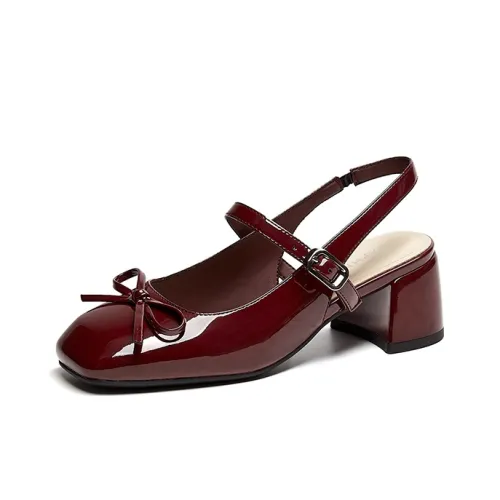 Daphne Квадратный каблук Mary Jane обувь 5,5CM Женская