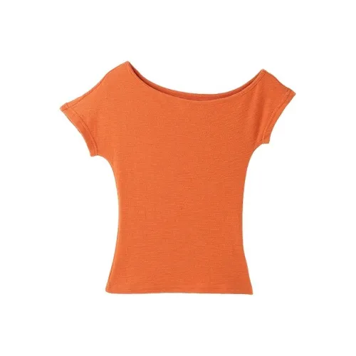 HELEH Апельсин Женские Футболки